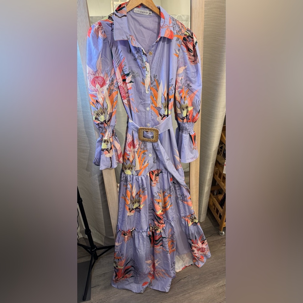 Floral Button-Down Maxi Dress